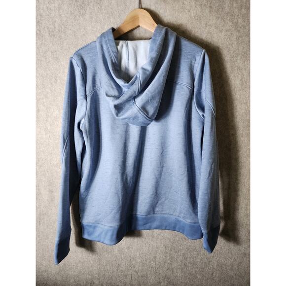 UNDER ARMOUR Blue Orange Black Quilted Accents Warm Neck Active Hoodie SZ L - Picture 2 of 8